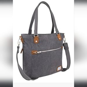 Travelon Anti theft Heritage Tote Bag Pewter Gray